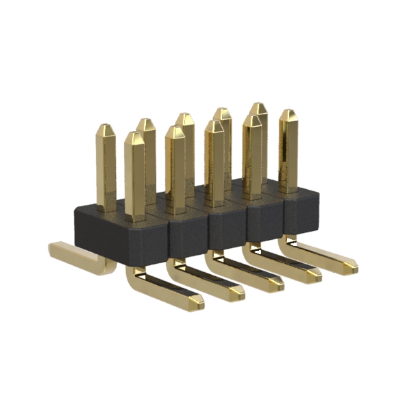 BL1610-12XXM series, open double row pin headers on PCB for surface mounting (SMD), pitch 1.00 mm, 2x50 pins