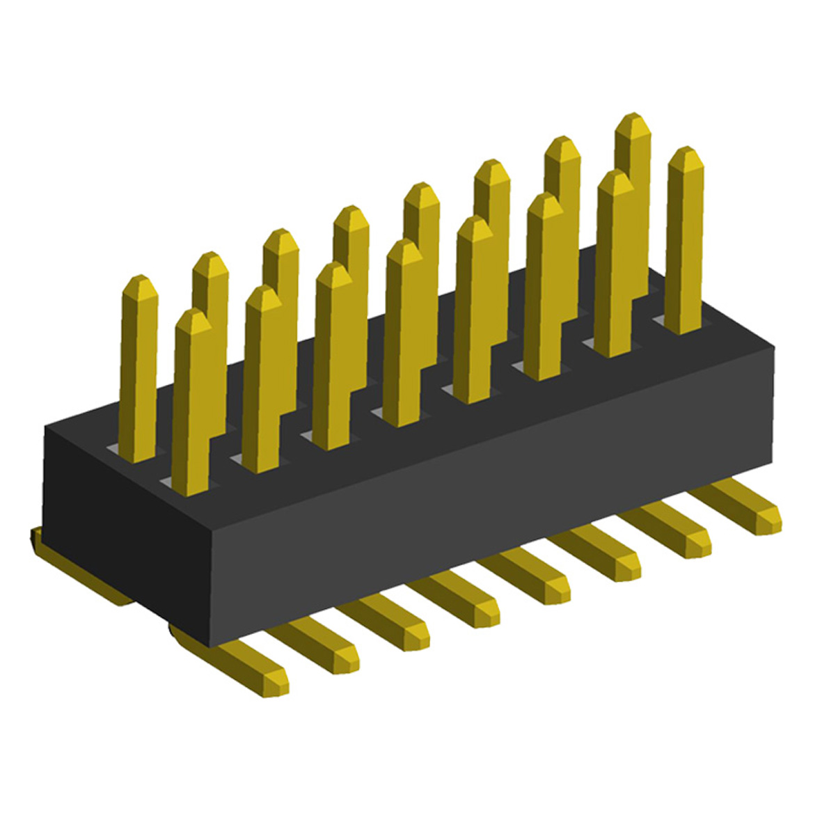 Open pin headers and Sockets for its, PCB/PCB (Board-to-Board) types with pitch 1,00x1,00 mm and sockets for them