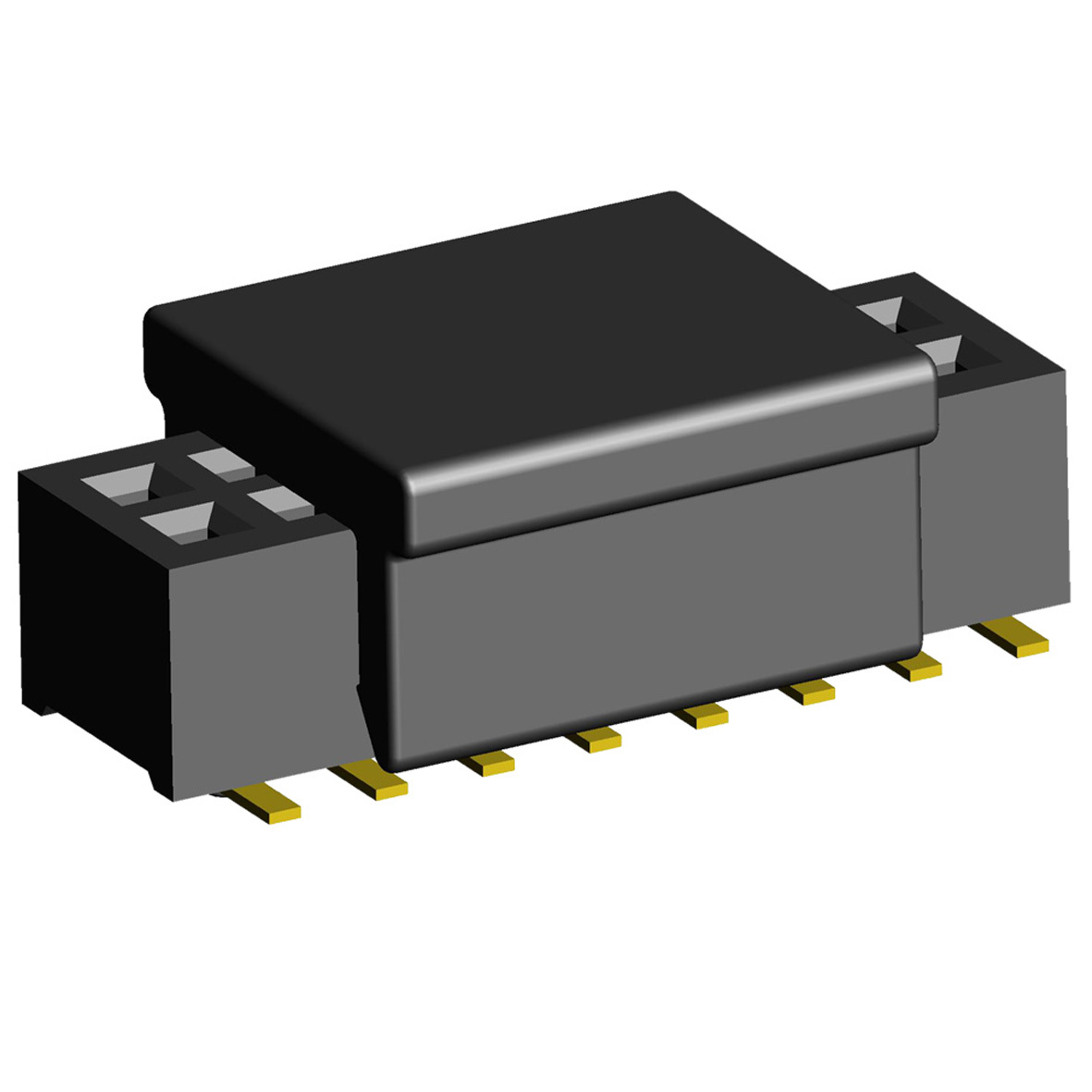2192SM4-XXXG-CP series, double row straight sockets with guides on PCB for surface mounting (SMD), pitch 1.00 mm, 2x50 pins