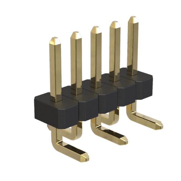 BL1410-11xxM1 series, pin headers  single row straight on PCB for surface (SMD) mounting, pitch 1,27 mm, Board-to-Board connectors, pin headers and sockets for them > pitch 1,27 mm