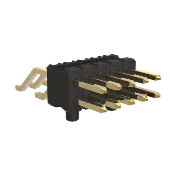 BL1425-12xxZ-PG series, pin headers double row SMD horizontal guide on PCB,  1,27x1,27 Pin headers (pin header connectors) with pitch, 2x50 pins