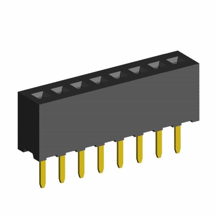 2200SA-XXG-44 series, single row straight sockets on PCB for mounting in holes,  1,27 , 1x50 pins