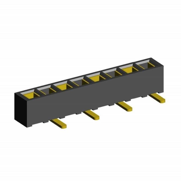 2200SA-XXG-SM3-B1 series, single row straight sockets for surface (SMD) mounting on PCB,  1,27 , 1x50 pins