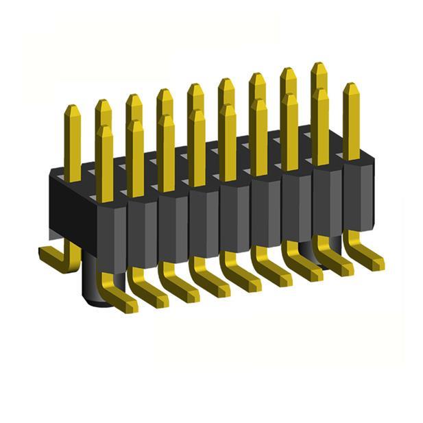 2206PB-XXG-SM-XXXX-PG series, plugs open straight single row for surface (SMD) mounting with guides on the Board,  1,27 , 1x50 pins