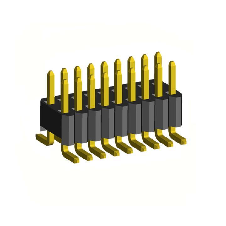 2206PB-XXG-SM-XXXX series, plugs open straight single row for surface (SMD) mounting on the Board,  1,27 , 1x50 pins