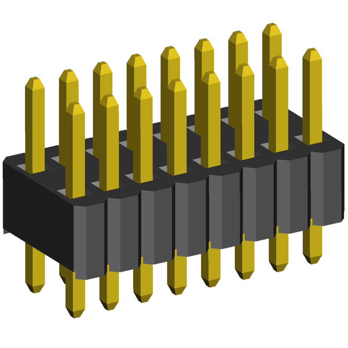 Open pin headers and Sockets for its, PCB/PCB (Board-to-Board) types with pitch 1,27x2,54 mm and sockets for them