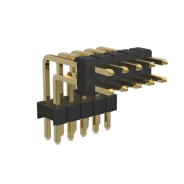 BL1320-22xxR2-2.0 series, double-row pin plugs with double insulator corner, pitch 2,0x2,0 mm, 2x40 pins