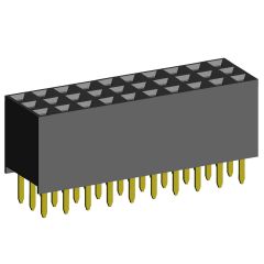 2203S-XXG-635 series, three-row sockets straight to the Board for mounting holes, pitch 2,0x2,0 mm, 3x40 pins