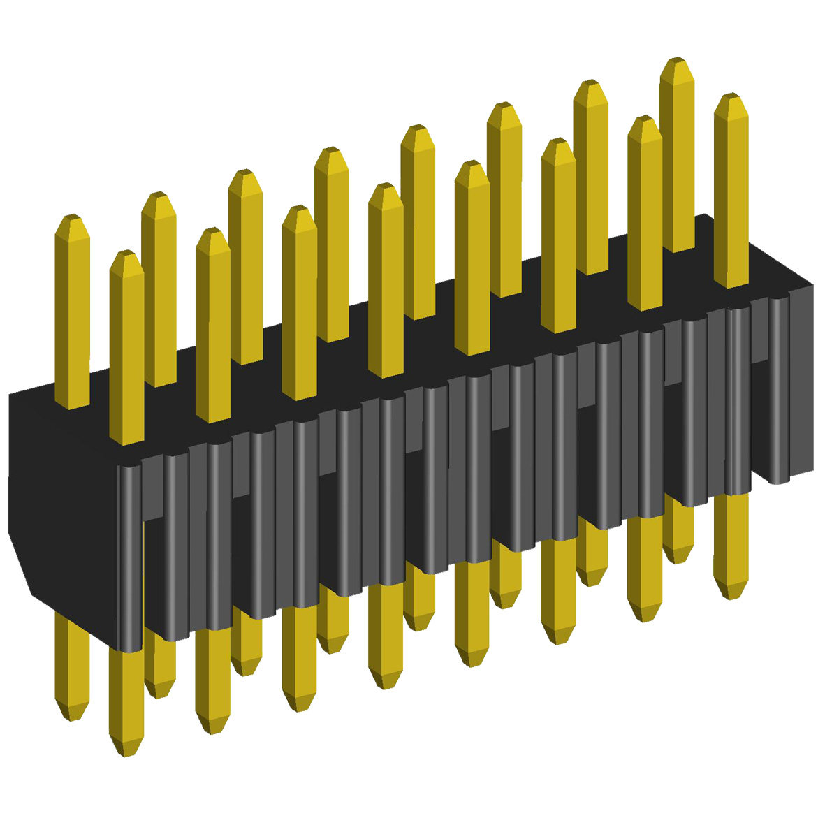2204S-XXG-XXXX series, plugs pin header straight double row open on the Board with a larger insulator for installation in a hole, pitch 2,0x2,0 mm, 2x40 pins