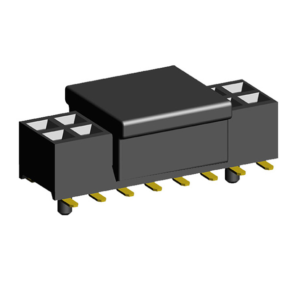 2207SM-XXSG-24-PCG series, straight double row socket with a guide to the cost for surface (SMD) mounting, pitch 2,0x2,0 mm, 2x40 pins