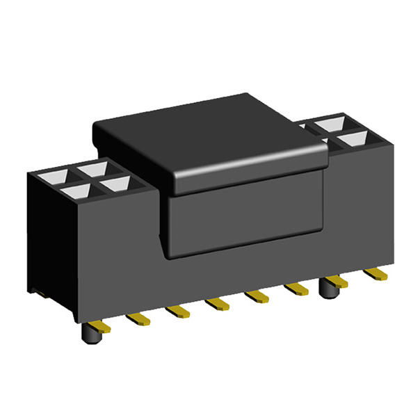 2207SM-XXSG-45-PCG series, straight double row socket with a guide to the cost for surface (SMD) mounting, pitch 2,0x2,0 mm, 2x40 pins