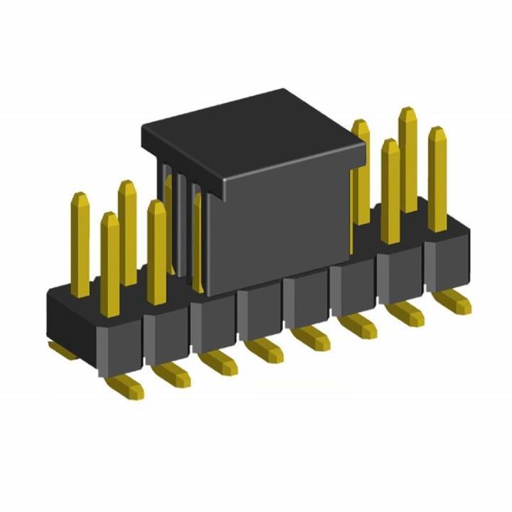 2208SM-XXG-XXXX-CP series, plugs pin header straight double row open on the Board for surface (SMD) mounting with a grip, pitch 2,0x2,0 mm, 2x40 pins