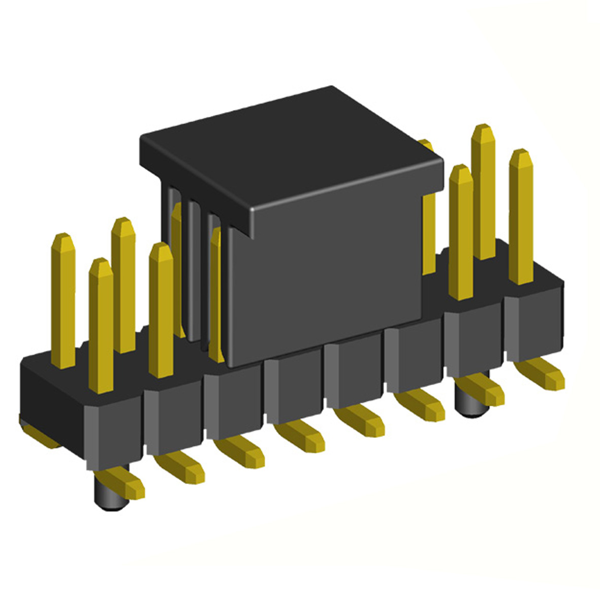 2208SM-XXG-XXXX-CG series, plugs pin open straight two-row with guides on the Board for surface (SMD) mounting with capture, pitch 2,0x2,0 mm, 2x40 pins