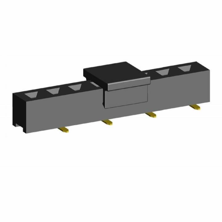2209SM-XXG-B1-PCP series, straight single-row sockets on Board for surface (SMD) mounting with gripper, pitch 2,0 mm, 1x40 pins