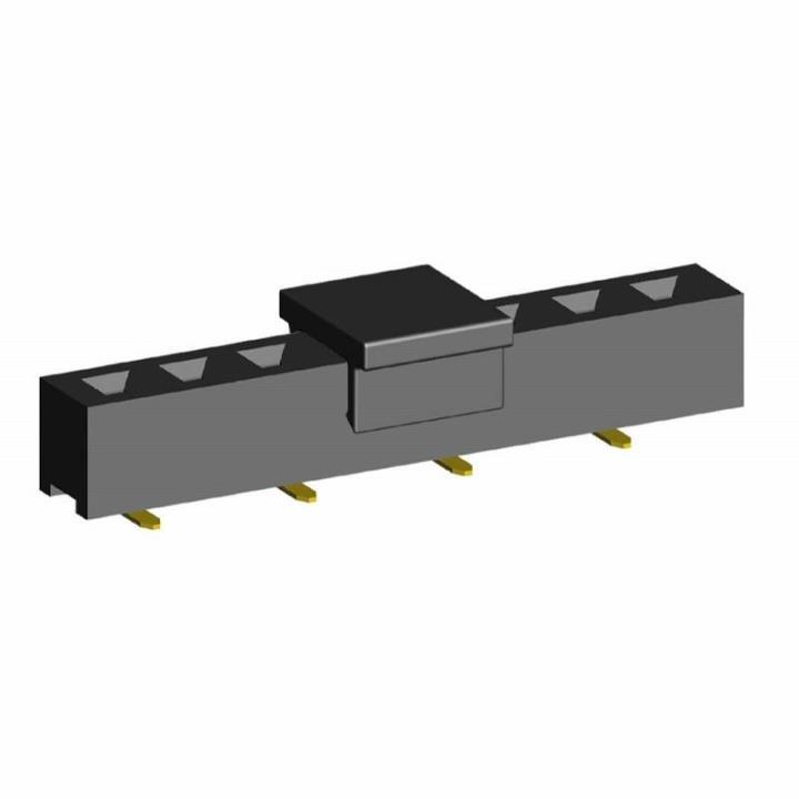 2209SM-XXG-B2-PCP series, straight single-row sockets on Board for surface (SMD) mounting with gripper, pitch 2,0 mm, 1x40 pins
