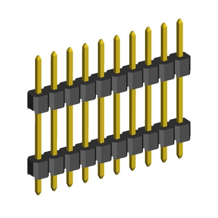 2210DI-XXG-1200 (PLH2-XX) series, open the plug pin straight single row double insulator on the Board for mounting holes, pitch 2,0 mm, Board-to-Board connectors, pin headers and sockets > pitch 2,0 mm