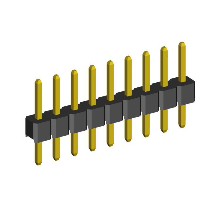 2210S-XXG-XXXX (PLS2-XX) series, pin headers straight single row open on PCB for mounting holes, pitch 2,0 mm, Board-to-Board connectors, pin headers and sockets > pitch 2,0 mm
