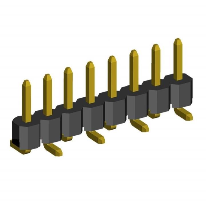 2210SM-XXG-B2-XXXX series, plugs pin open straight single row on Board for surface (SMD) mounting, pitch 2,0 mm, 1x40 pins