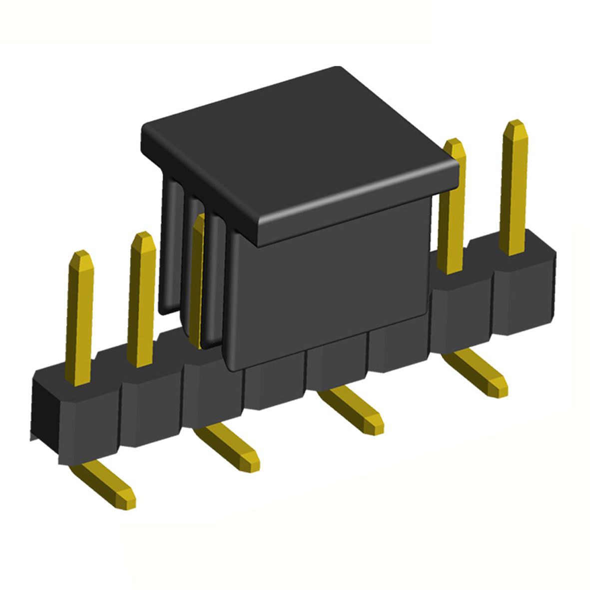 2210SM-XXG-B1-XXXX-CP series, plugs pin open straight single row on Board for surface (SMD) mounting with mounting cover, pitch 2,0 mm, 1x40 pins