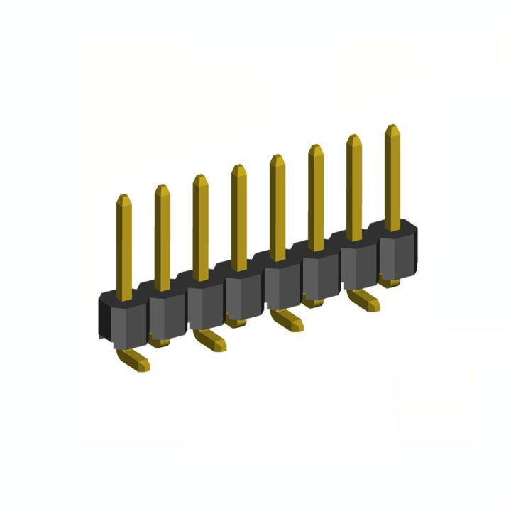 2211SM-XXG-B1 series, pin headers straight single row on Board for surface mounting (SMD) , pitch 2,54 mm, 1x40 pins