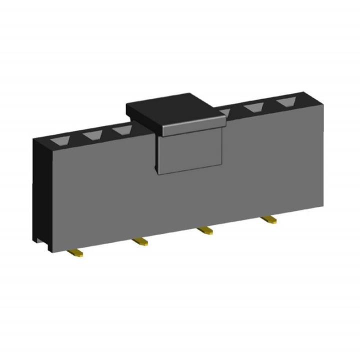 2212SM-XXG-75-B2-PCP series, straight single-row sockets on Board for surface (SMD) mounting with gripper, pitch 2,54 mm, 1x40 pins