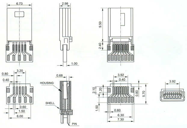 Mini USB Series Connector