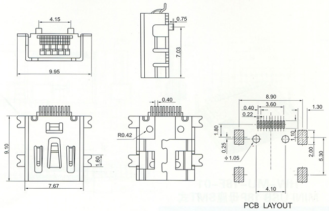 Mini USB Series Connector