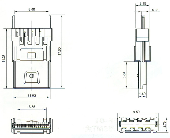 Mini USB Series Connector