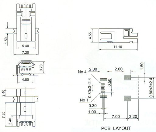 Mini USB Series Connector