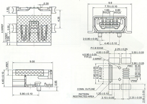 Mini USB Series Connector