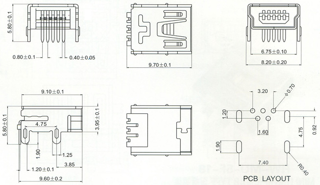 Mini USB Series Connector