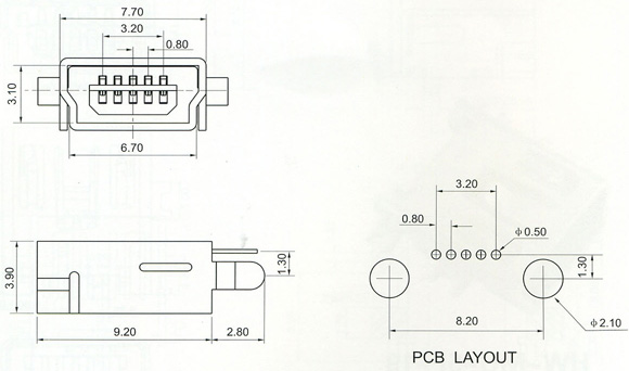 Mini USB Series Connector