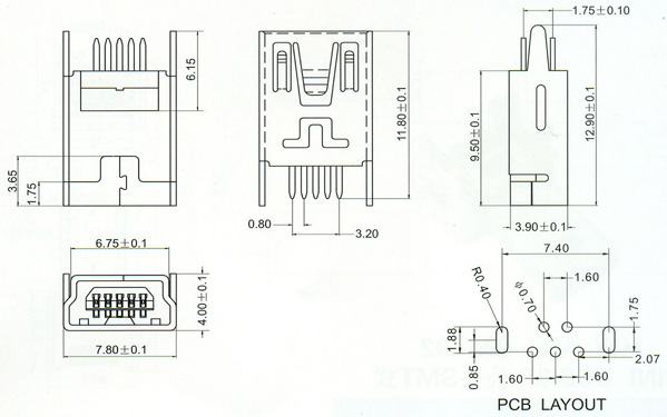 Mini USB Series Connector