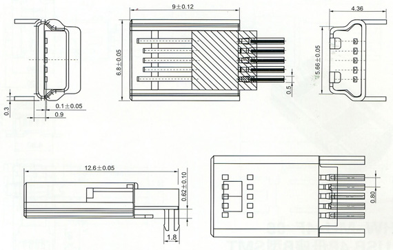 Mini USB Series Connector