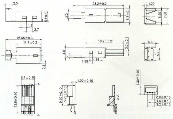 Mini USB Series Connector