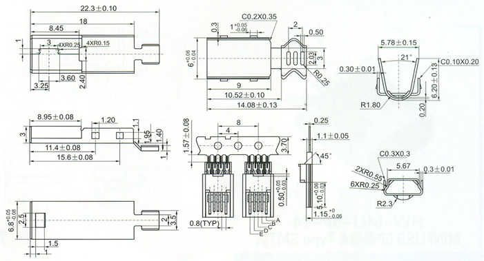 Mini USB Series Connector