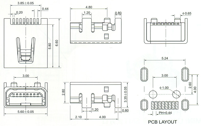 Mini USB Series Connector