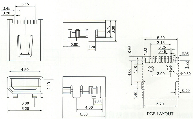 Mini USB Series Connector