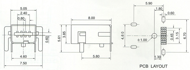 Mini USB Series Connector