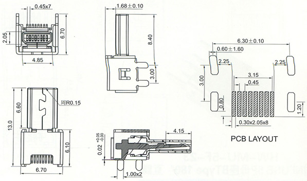 Mini USB Series Connector