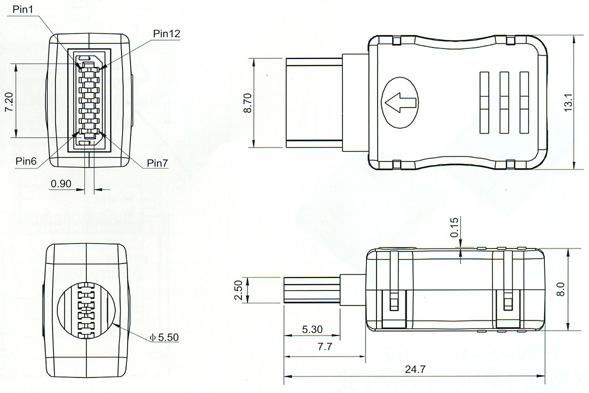 Mini USB Series Connector