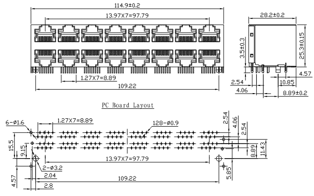5928-88-200-301-L / 59 Series Modular Jack / Modular Jack / Connectors