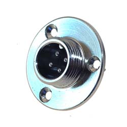 plug into device with round flange