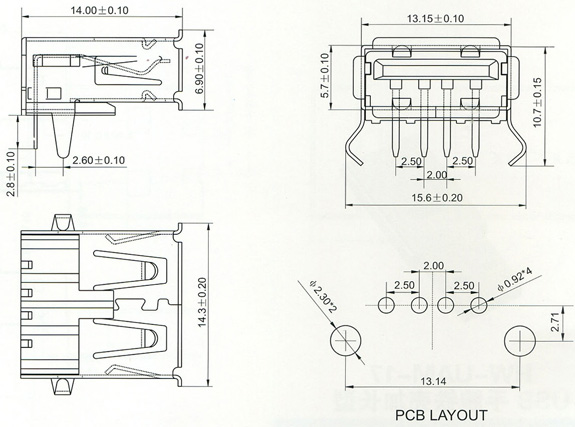 USB2.0 Series Connector