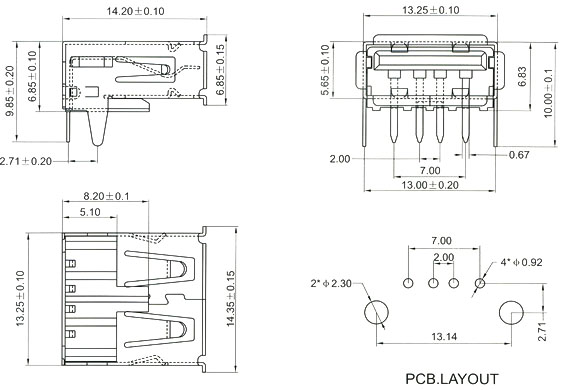 USB2.0 Series Connector