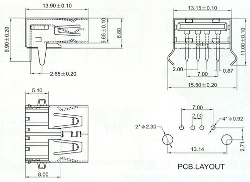 USB2.0 Series Connector