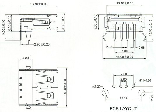 USB2.0 Series Connector