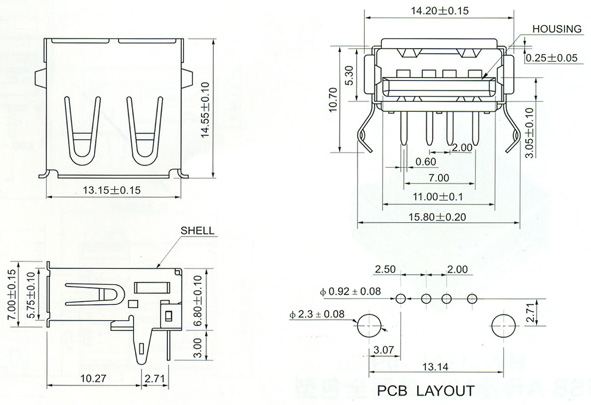 USB2.0 Series Connector