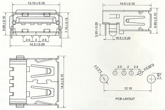 USB2.0 Series Connector