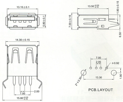 USB2.0 Series Connector